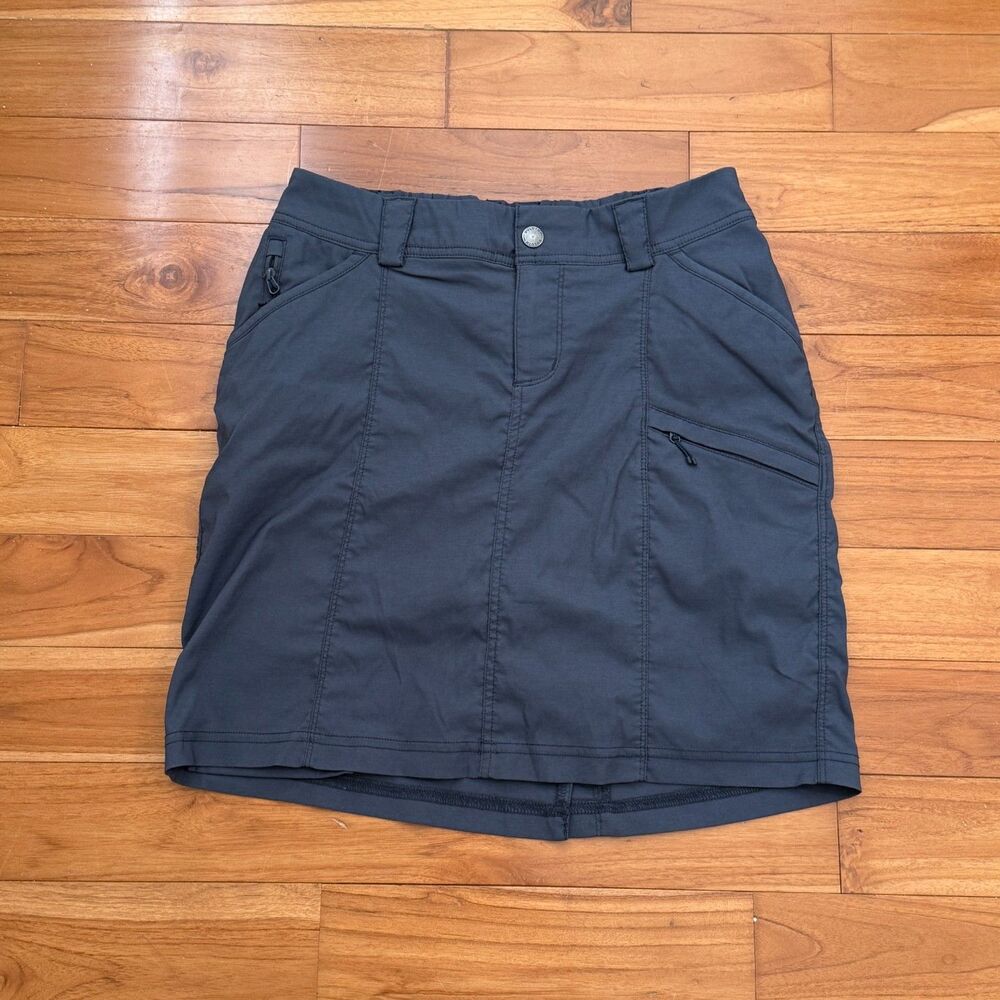 Women Duluth Trading Dry on the Fly Skort Size 4 Dark Gray Hiking Travel Outdoor - Picture 2 of 8